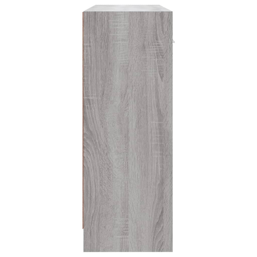Dressoir 91X28X75 Cm Bewerkt Hout Grijs Sonoma Eikenkleurig