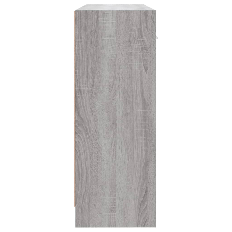 Dressoir 91X28X75 Cm Bewerkt Hout Grijs Sonoma Eikenkleurig