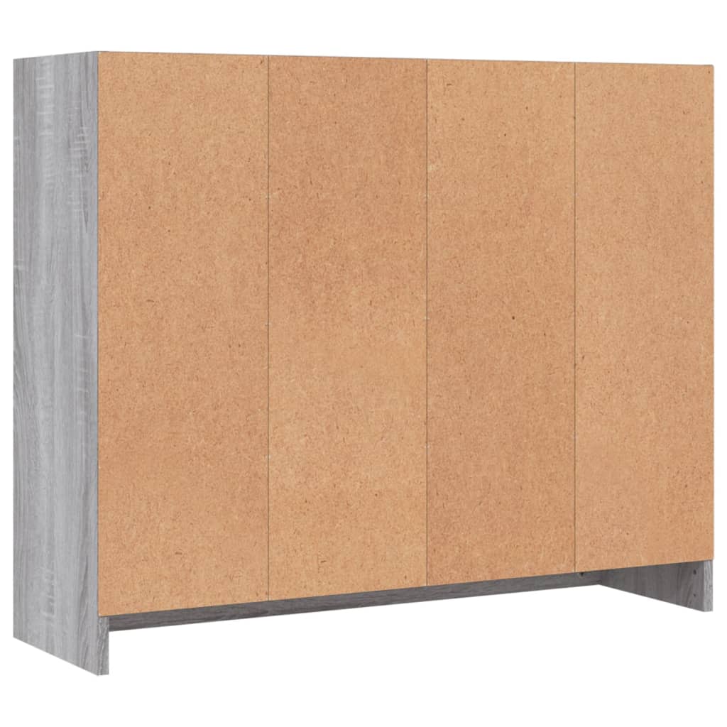 Dressoir 91X28X75 Cm Bewerkt Hout Grijs Sonoma Eikenkleurig