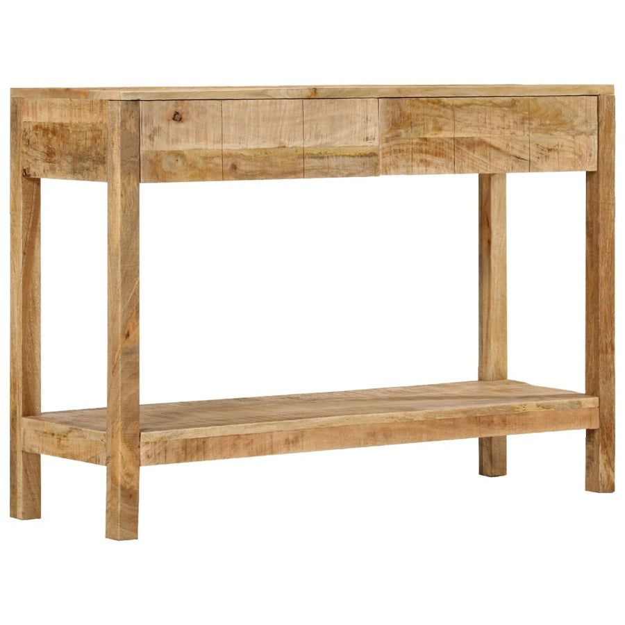 Wandtafel met 2 lades 110x35x75 cm massief mangohout