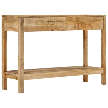 Wandtafel met 2 lades 110x35x75 cm massief mangohout
