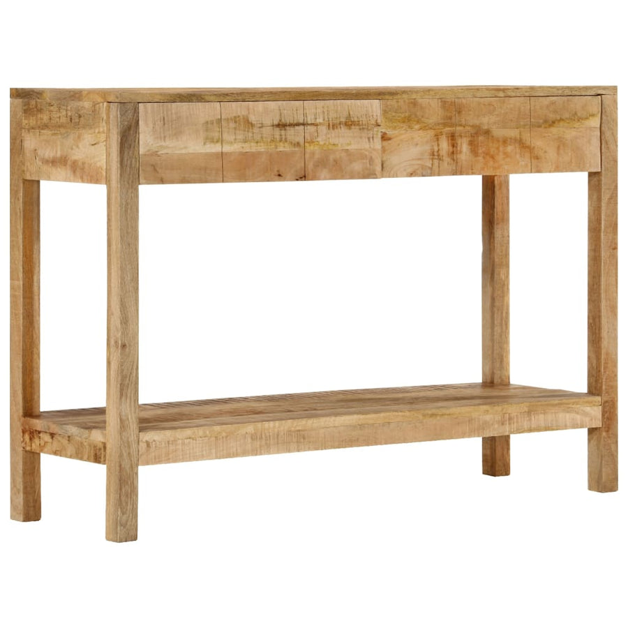 Wandtafel met 2 lades 110x35x75 cm massief mangohout
