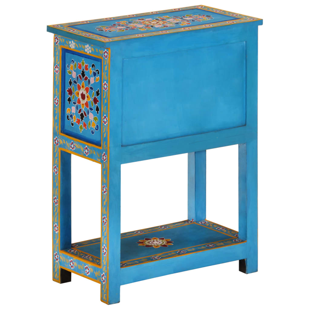Dressoir 55X30X76 Cm Massief Mangohout Turquoise