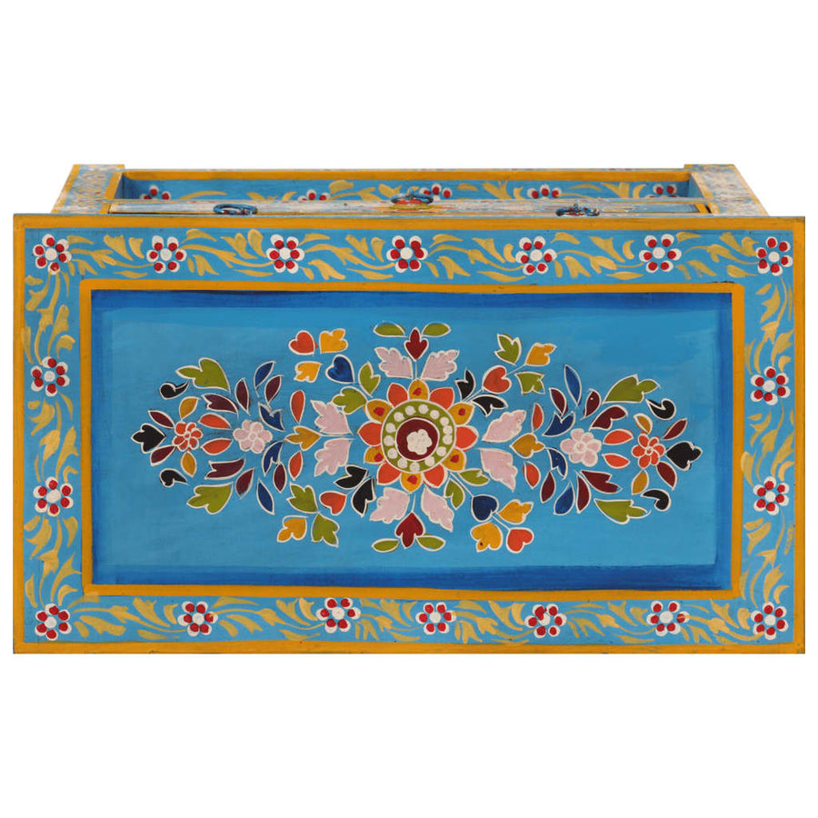Dressoir 55X30X76 Cm Massief Mangohout Turquoise