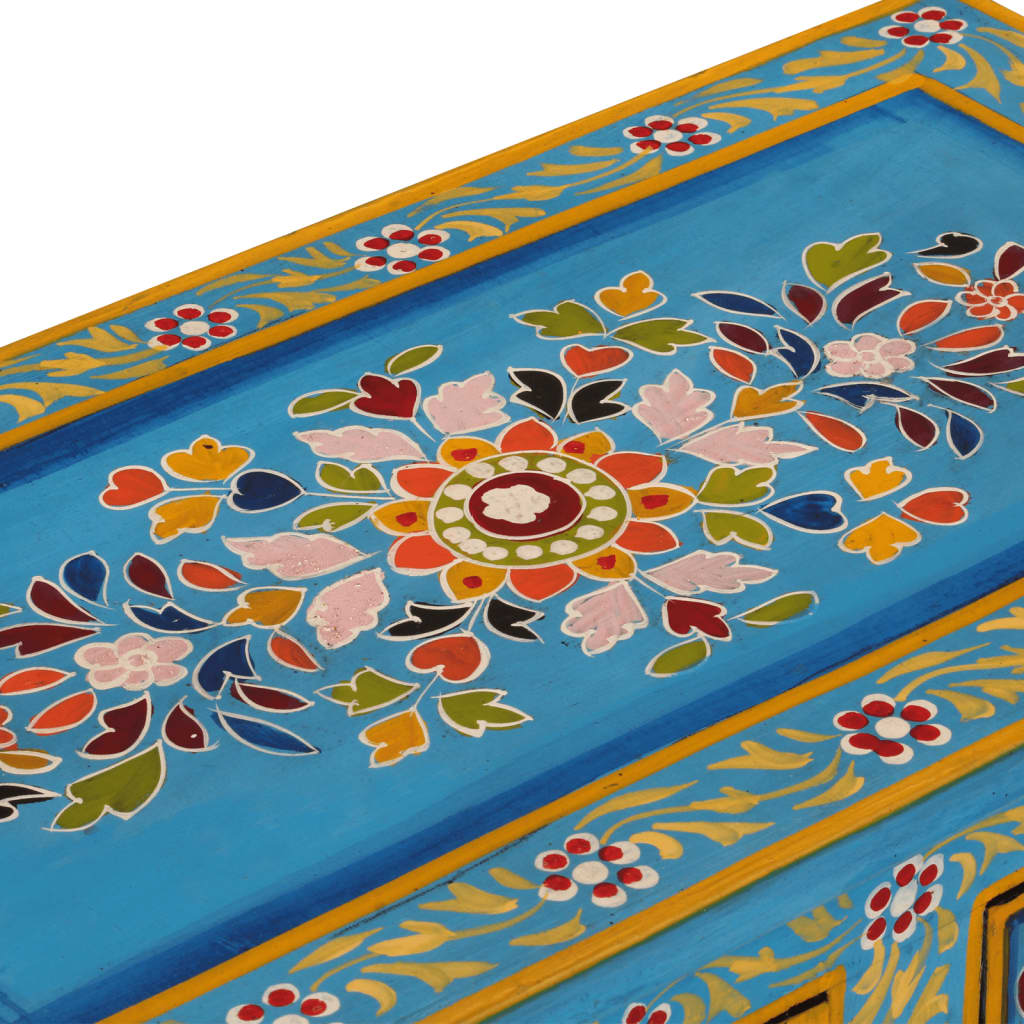 Dressoir 55X30X76 Cm Massief Mangohout Turquoise