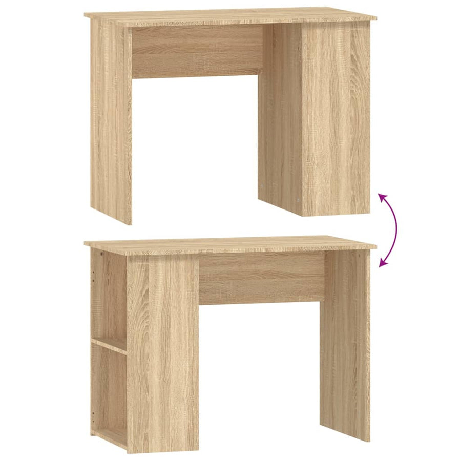 Bureau 100X55X75 Cm Bewerkt Hout Sonoma Eikenkleurig