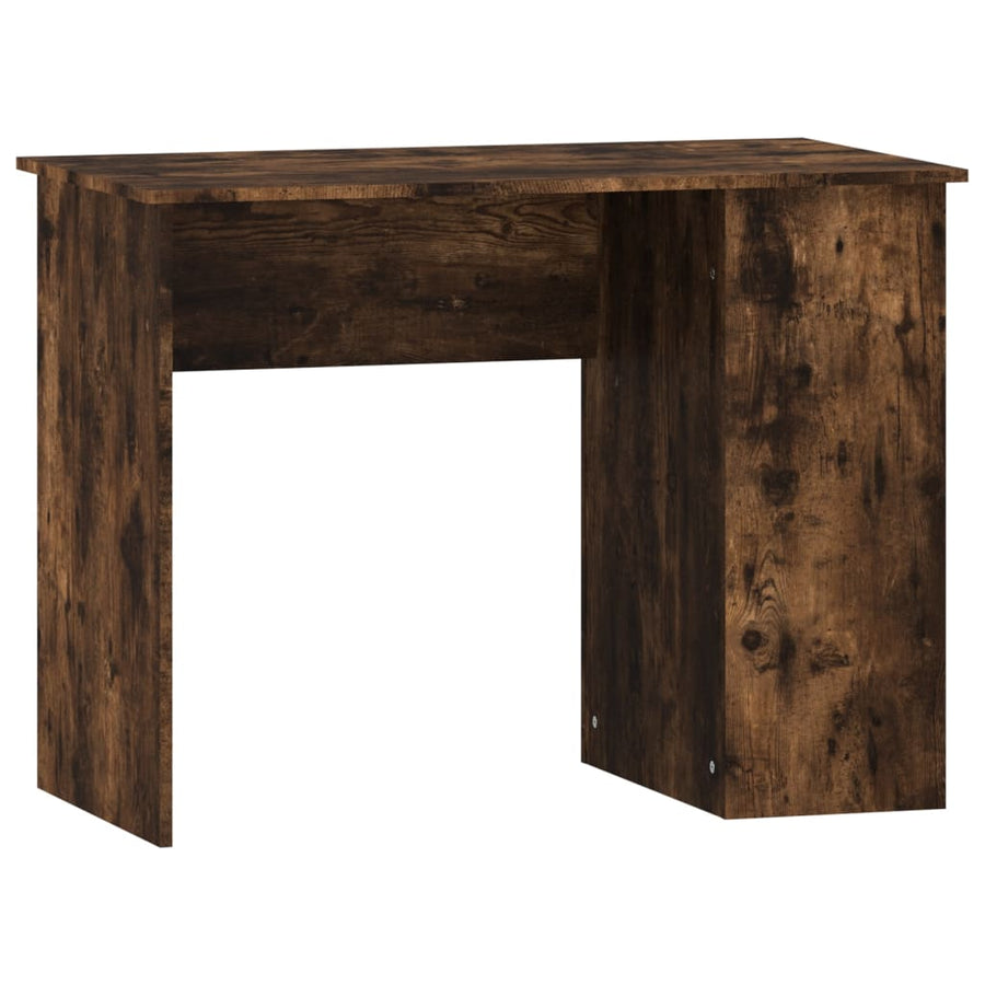 Bureau 100X55X75 Cm Bewerkt Hout Kleurig Gerookt eiken