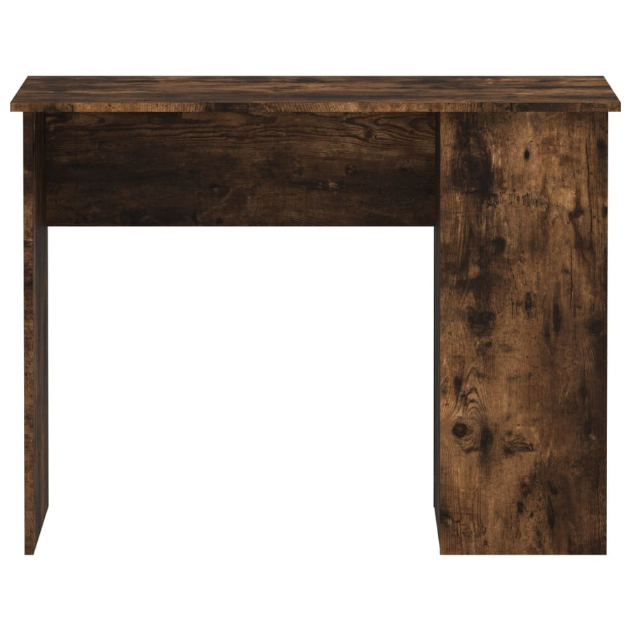 Bureau 100X55X75 Cm Bewerkt Hout Kleurig Gerookt eiken