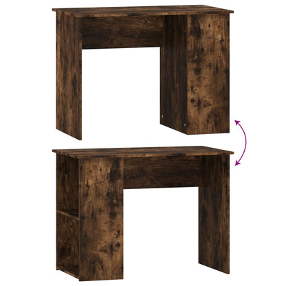 Bureau 100X55X75 Cm Bewerkt Hout Kleurig Gerookt eiken