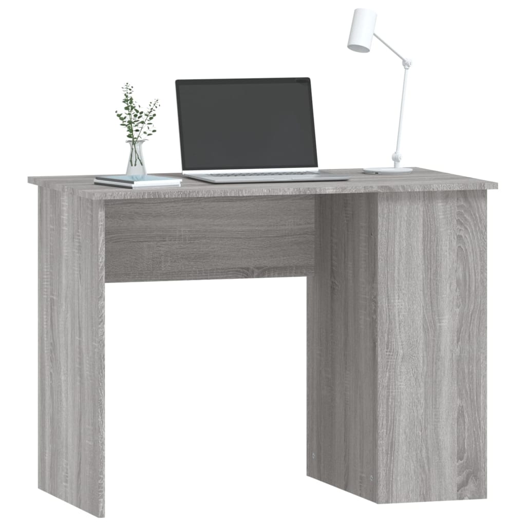 Bureau 100X55X75 Cm Bewerkt Hout Grijs Sonoma Eikenkleurig