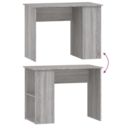 Bureau 100X55X75 Cm Bewerkt Hout Grijs Sonoma Eikenkleurig