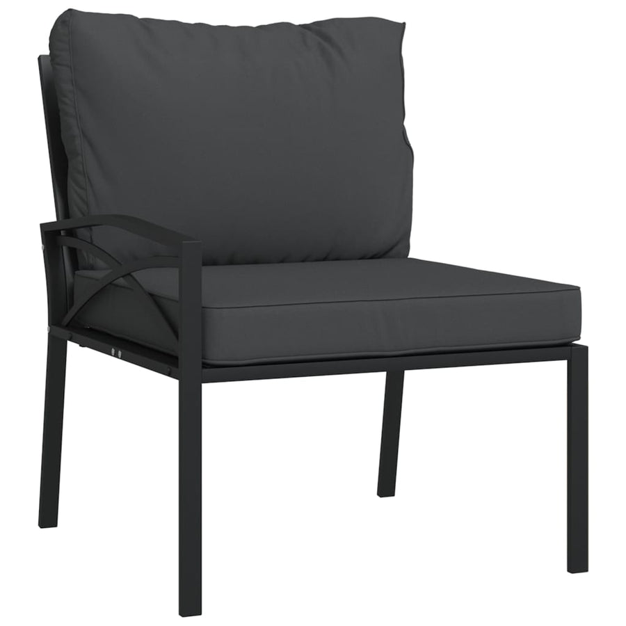 11-delige Loungeset met kussens staal grijs