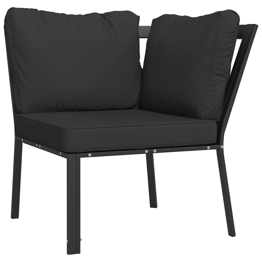 11-delige Loungeset met kussens staal grijs