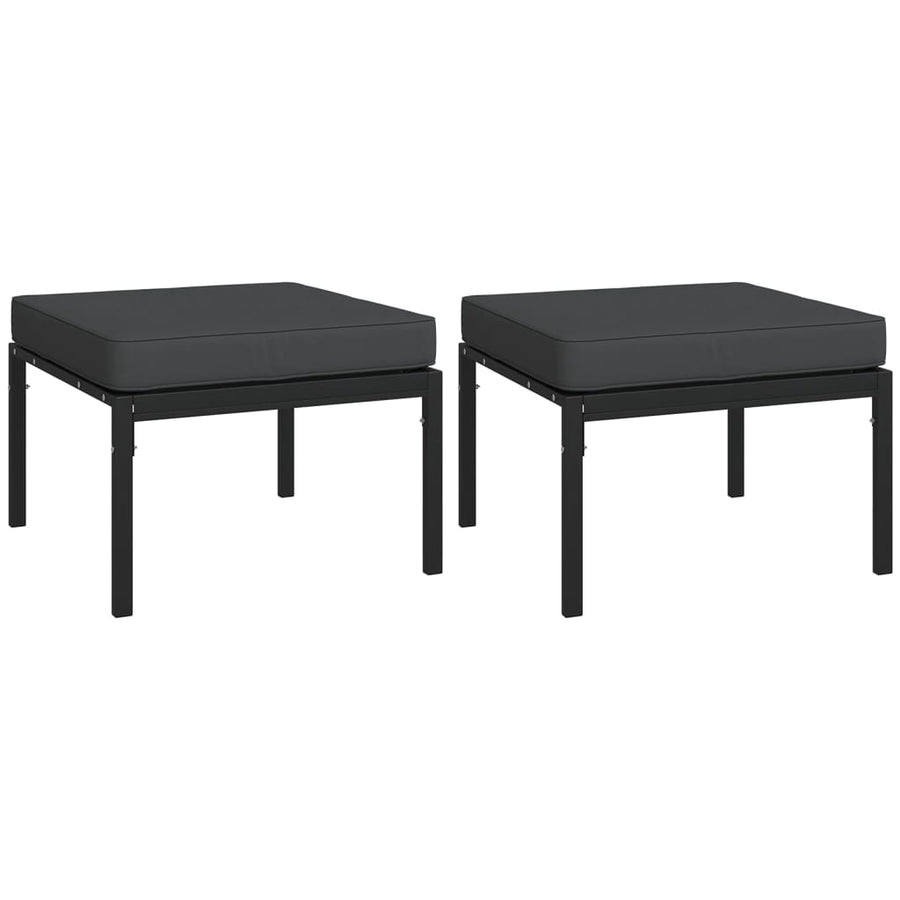 11-delige Loungeset met kussens staal grijs