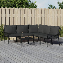 6-Delige Loungeset Met Kussens Staal 1