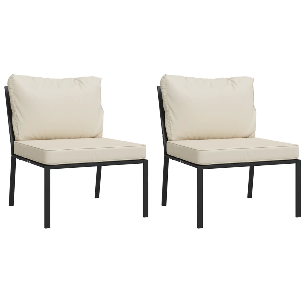 6-Delige Loungeset Met Kleurige Kussens Staal 1