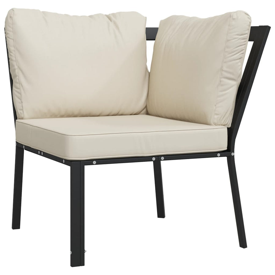6-Delige Loungeset Met Kleurige Kussens Staal 1