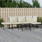 6-Piece Lounge Set with Colorful Cushions Steel 1