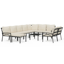 1 Loungeset Met Kussens Staal Kleurig 1