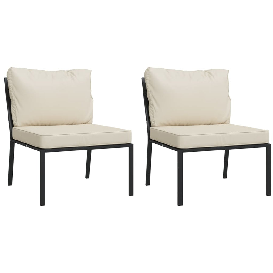 6-Delige Loungeset Met Kleurige Kussens Staal 1