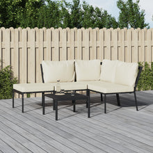 5-Delige Loungeset Met Kleurige Kussens Staal 1