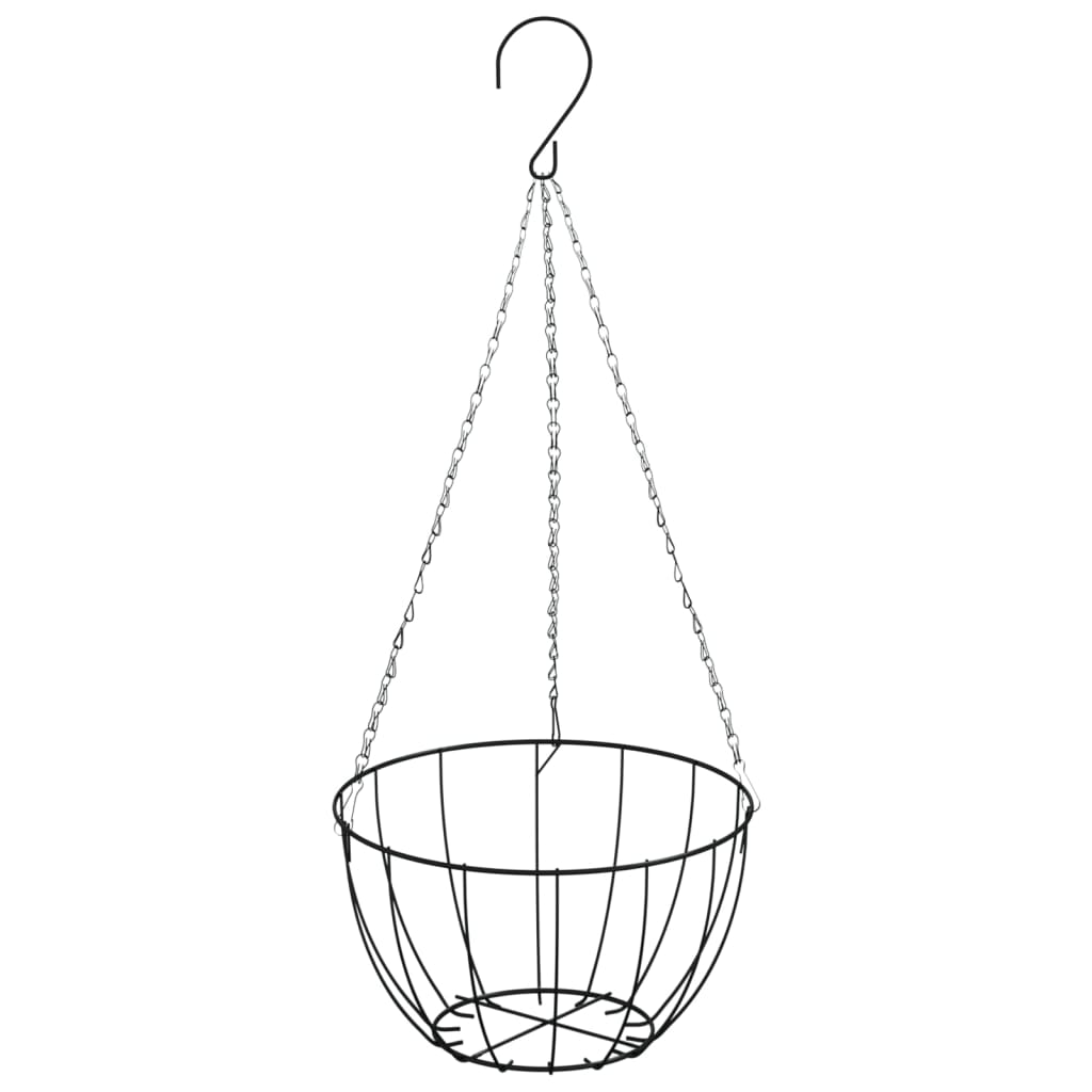Hangmandbeugels Met Plantenbakken Staal Zwart Ø 35 x 52 cm