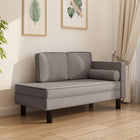 Chaise Longue Met Kussens En Bolster Stof Taupe