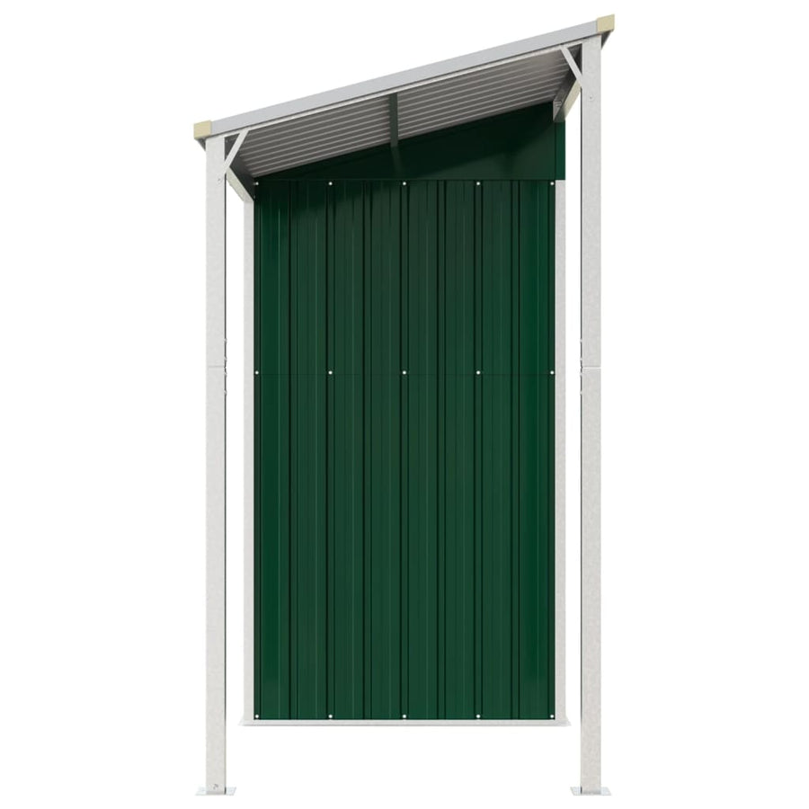 Tuinschuur Met Verlengd Dak 277X110,5X181 Cm Staal Groen