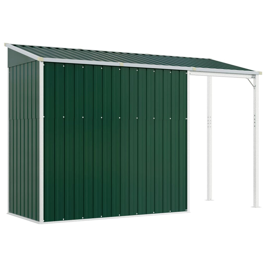 Tuinschuur Met Verlengd Dak 277X110,5X181 Cm Staal Groen