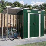 Tuinschuur 277x110.5x181 cm staal groen