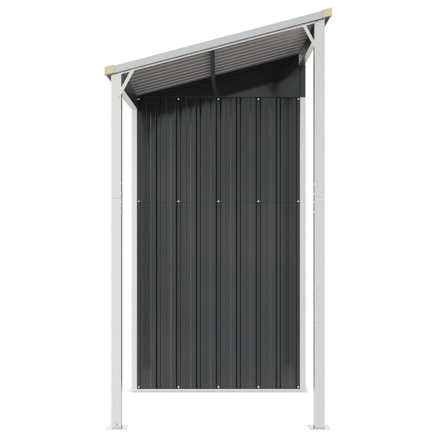 Tuinschuur Met Verlengd Dak 277X110,5X181 Cm Staal Antraciet