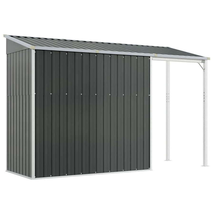 Tuinschuur Met Verlengd Dak 277X110,5X181 Cm Staal Antraciet