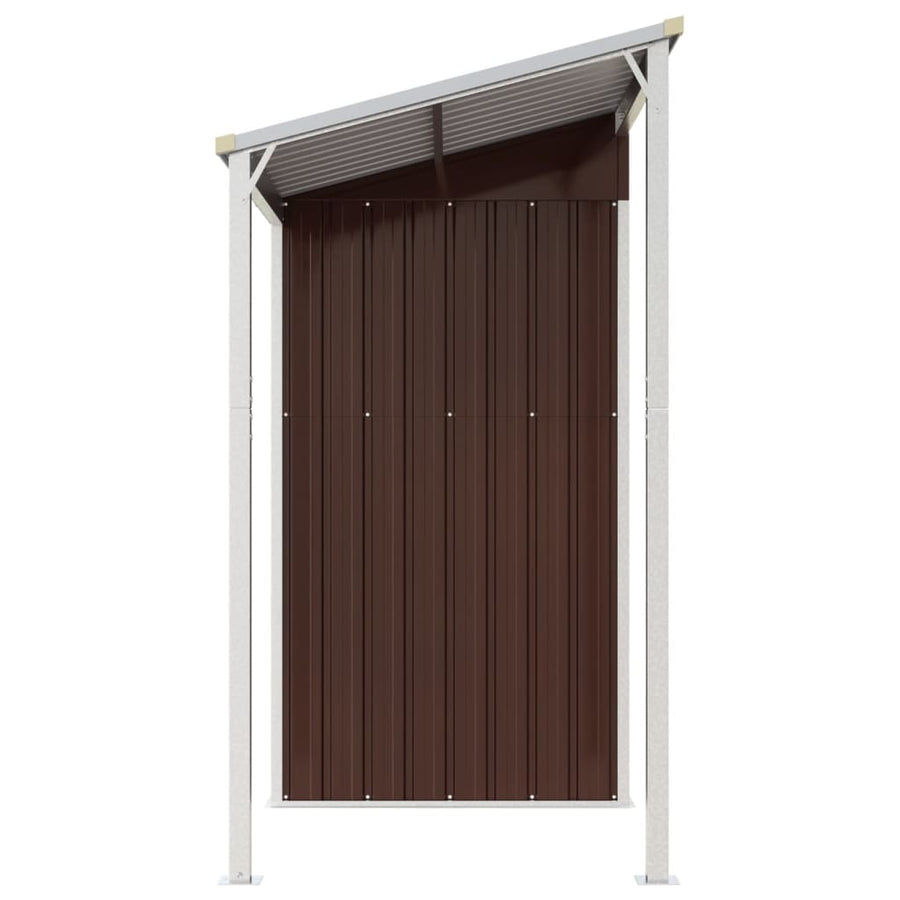 Tuinschuur Met Verlengd Dak 277X110,5X181 Cm Staal Bruin