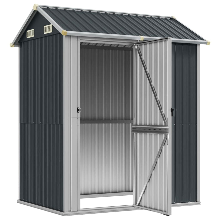 Tuinschuur 192X152,5X237 Cm Gegalvaniseerd Staal Kleur Antraciet