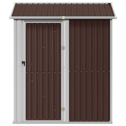 Tuinschuur 192X152,5X237 Cm Gegalvaniseerd Staal Bruin