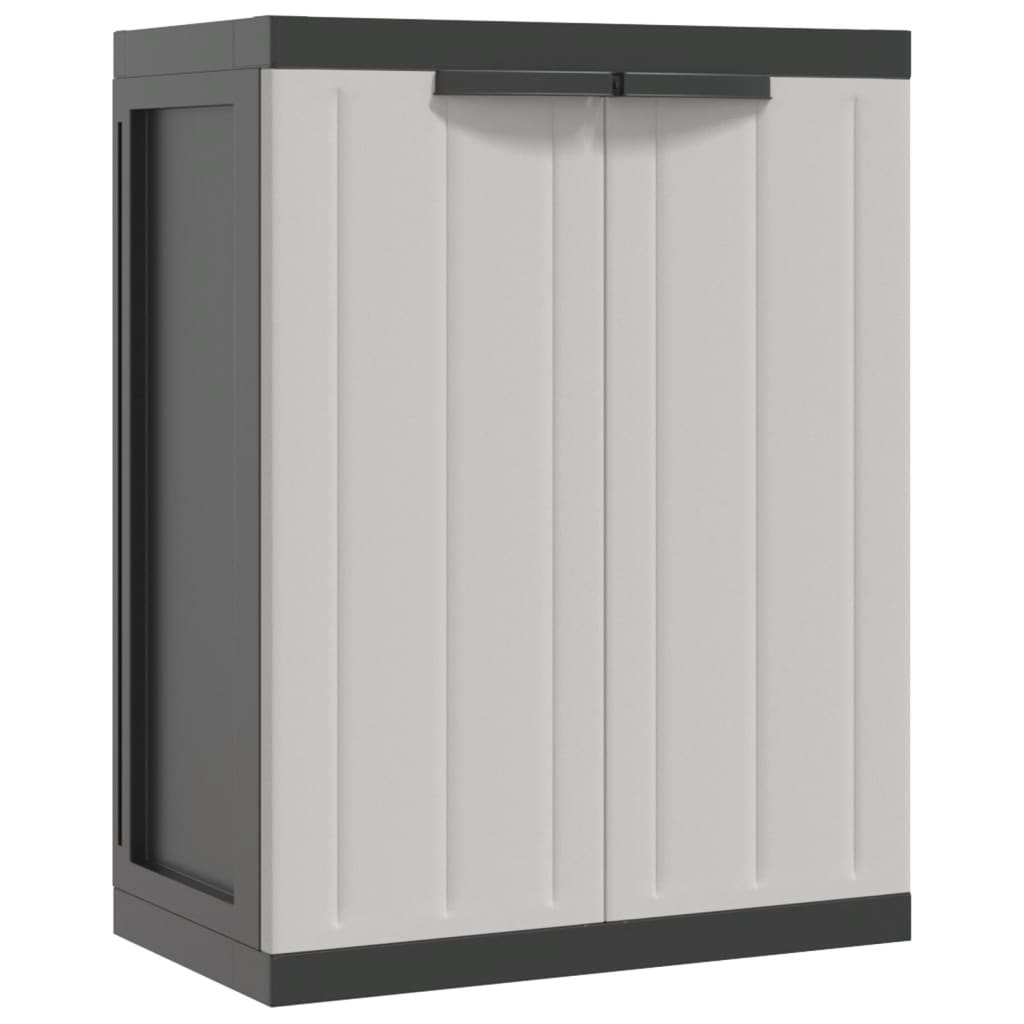 Tuinkast Polypropeen 65 x 37 x 85 cm Grijs en zwart