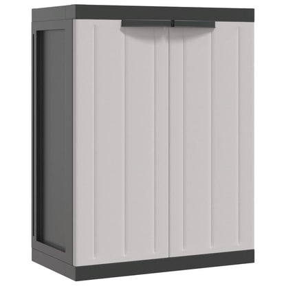 Tuinkast Polypropeen 65 x 37 x 85 cm Grijs en zwart