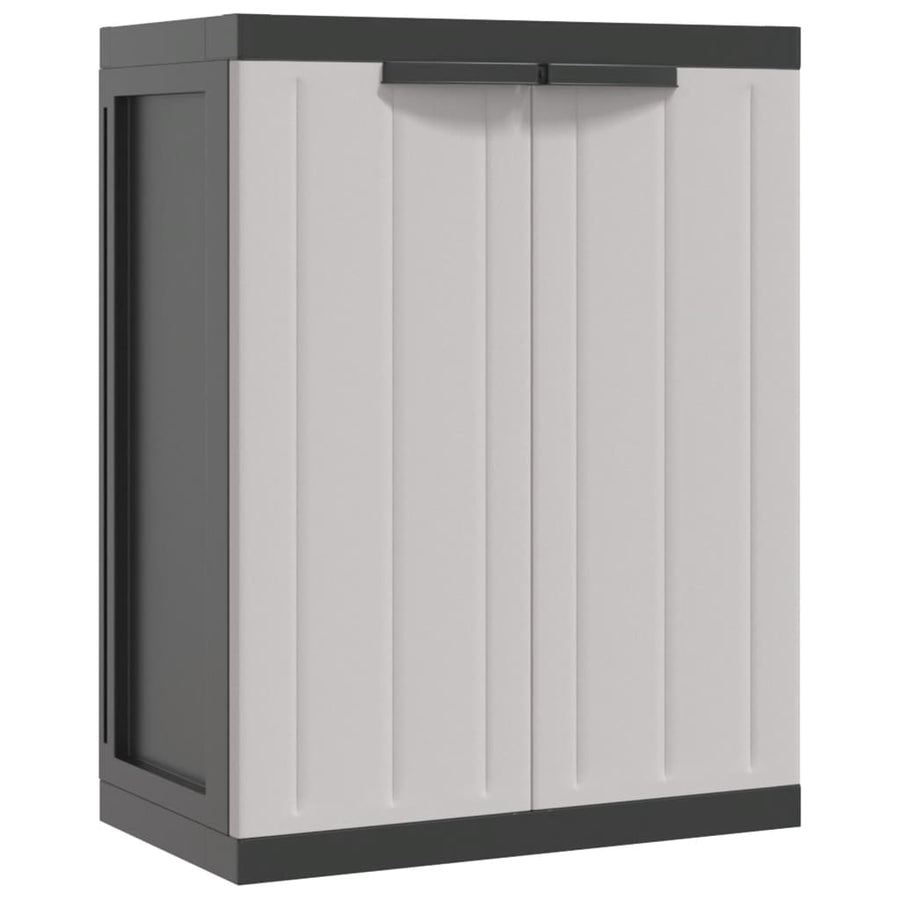 Tuinkast Polypropeen 65 x 37 x 85 cm Grijs en zwart