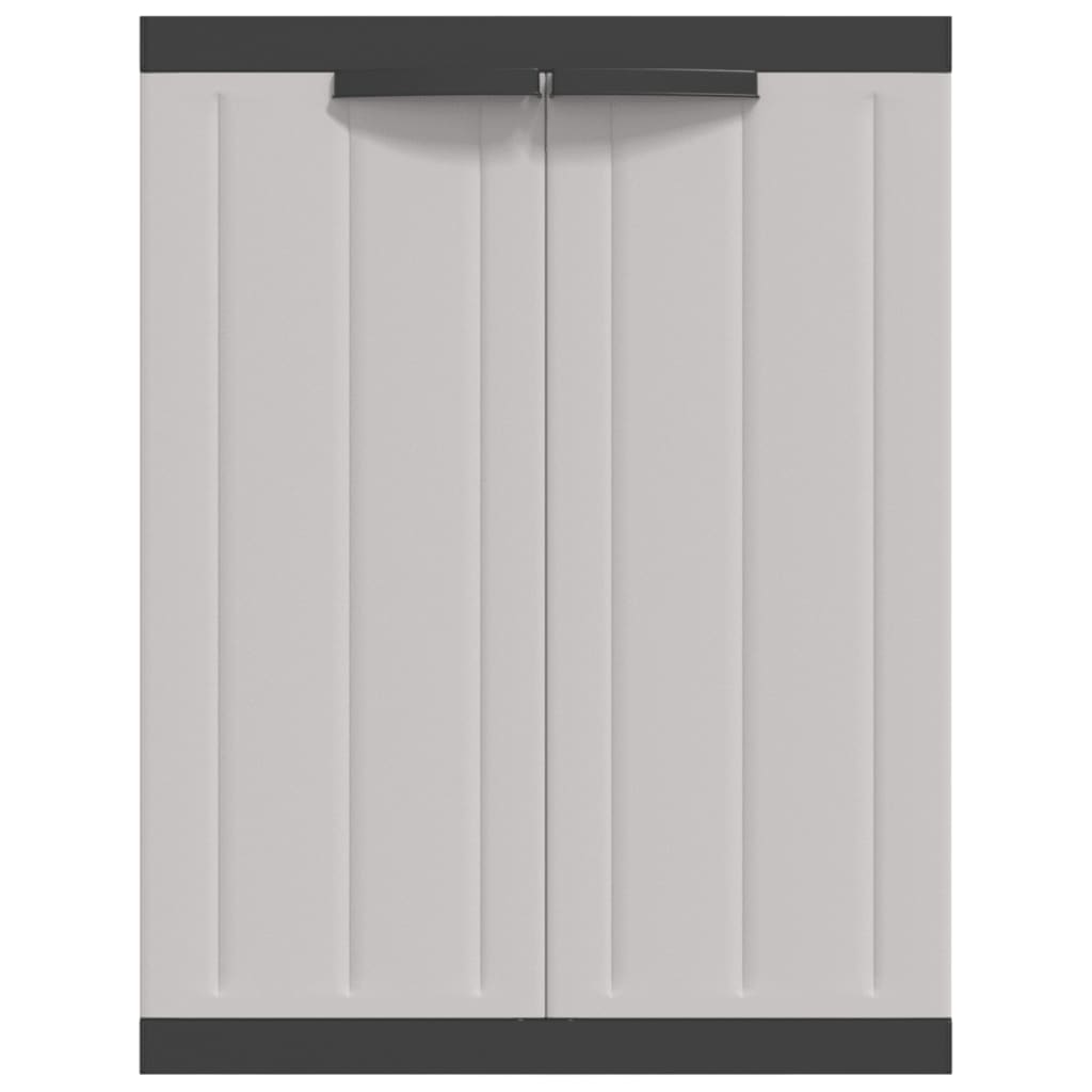 Tuinkast Polypropeen 65 x 37 x 85 cm Grijs en zwart