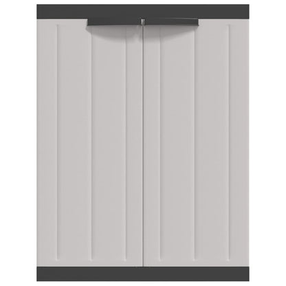 Tuinkast Polypropeen 65 x 37 x 85 cm Grijs en zwart