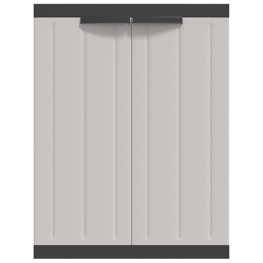 Tuinkast Polypropeen 65 x 37 x 85 cm Grijs en zwart