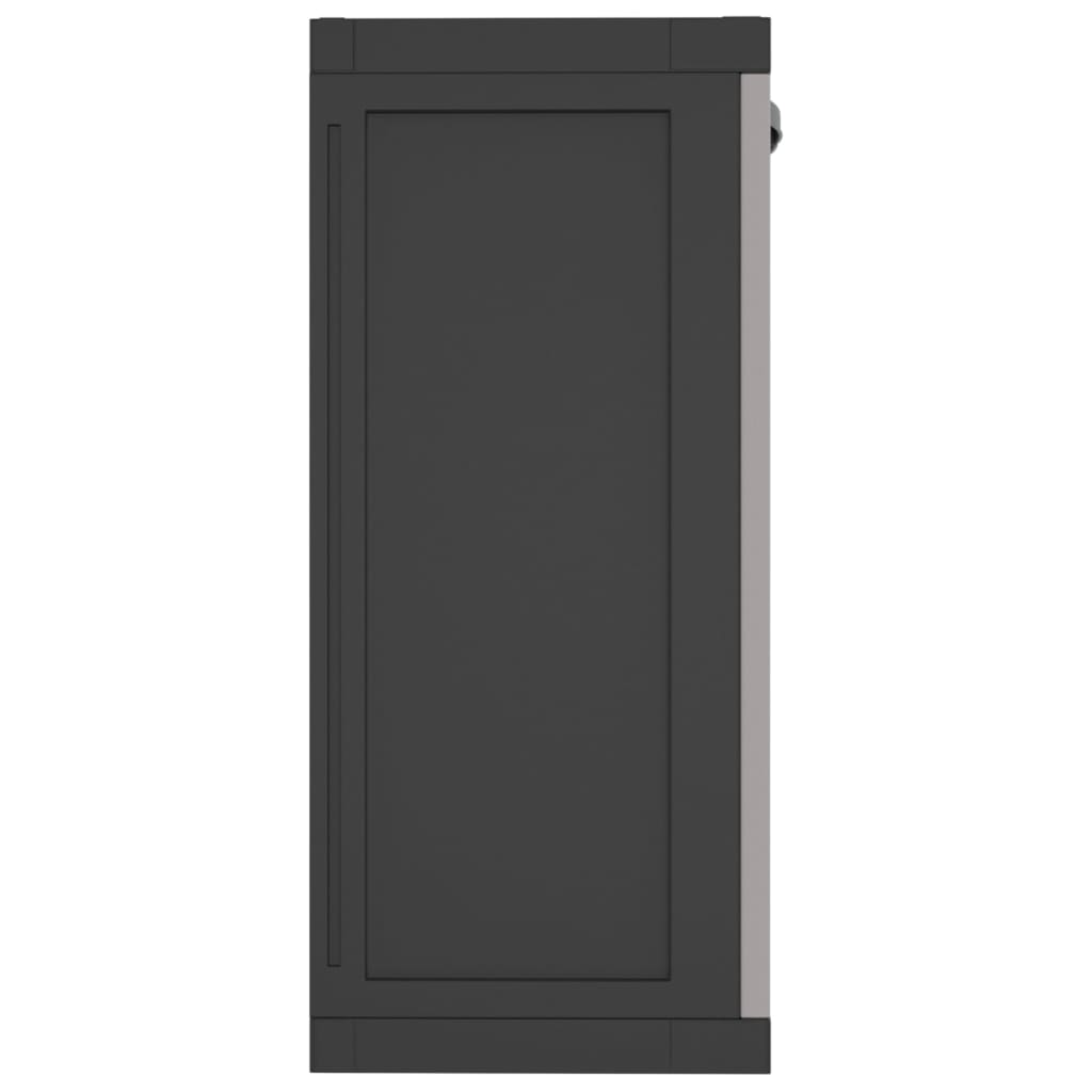 Tuinkast Polypropeen 65 x 37 x 85 cm Grijs en zwart