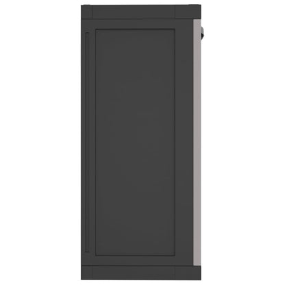 Tuinkast Polypropeen 65 x 37 x 85 cm Grijs en zwart