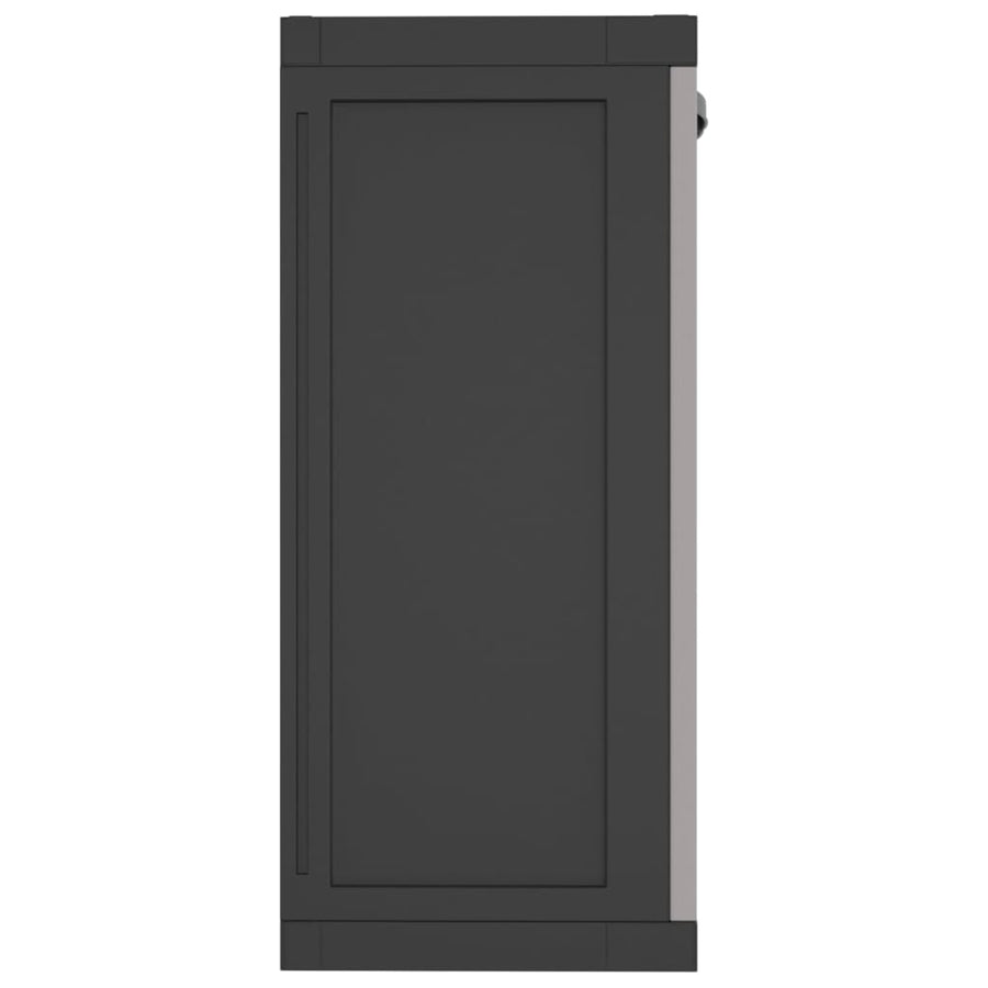 Tuinkast Polypropeen 65 x 37 x 85 cm Grijs en zwart
