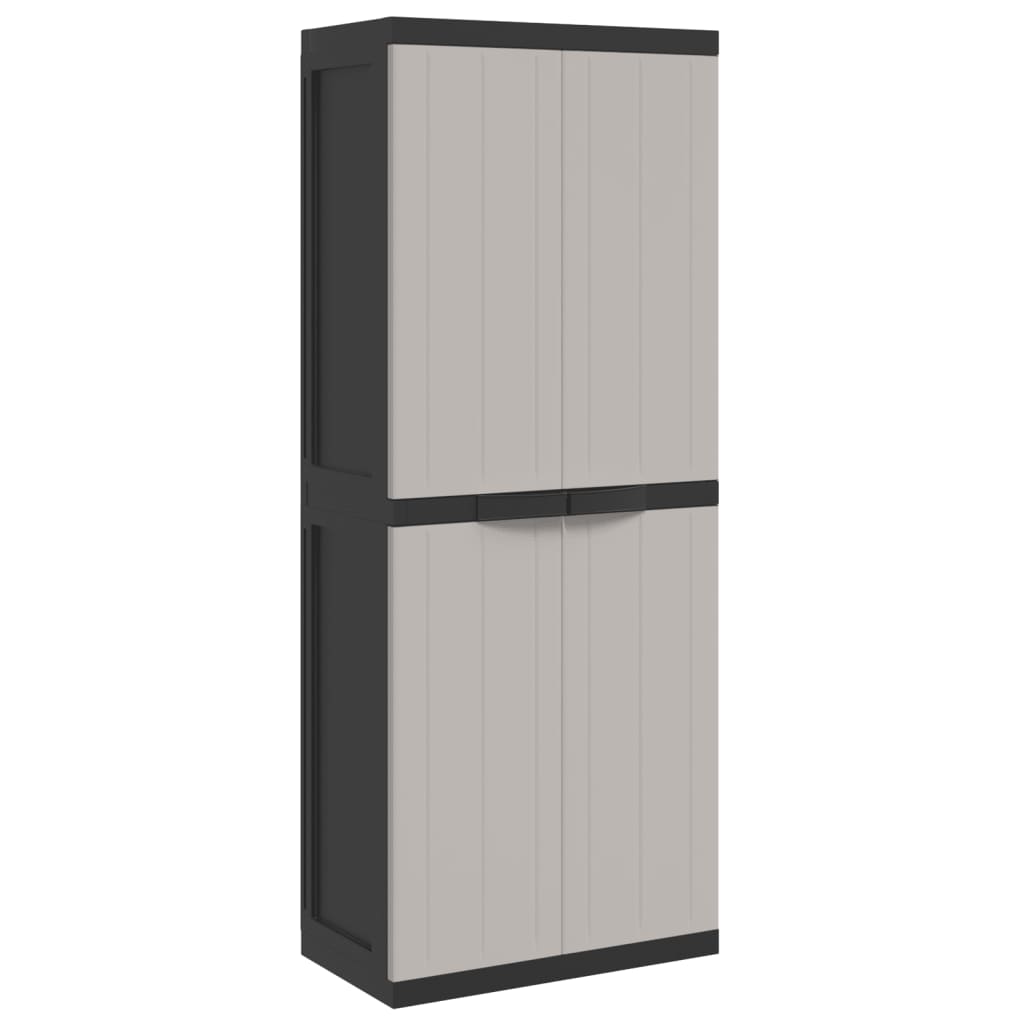Tuinkast 65X37X65 Cm Polypropeen 65 x 37 x 165 cm (31 x 31 cm) Grijs en zwart