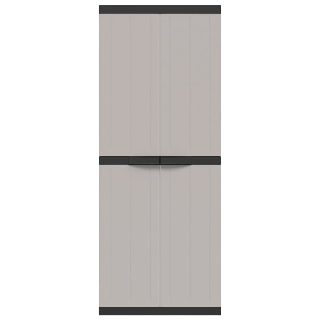 Tuinkast 65X37X65 Cm Polypropeen 65 x 37 x 165 cm (31 x 31 cm) Grijs en zwart