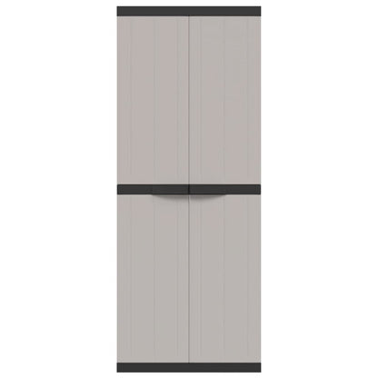 Tuinkast 65X37X65 Cm Polypropeen 65 x 37 x 165 cm (31 x 31 cm) Grijs en zwart