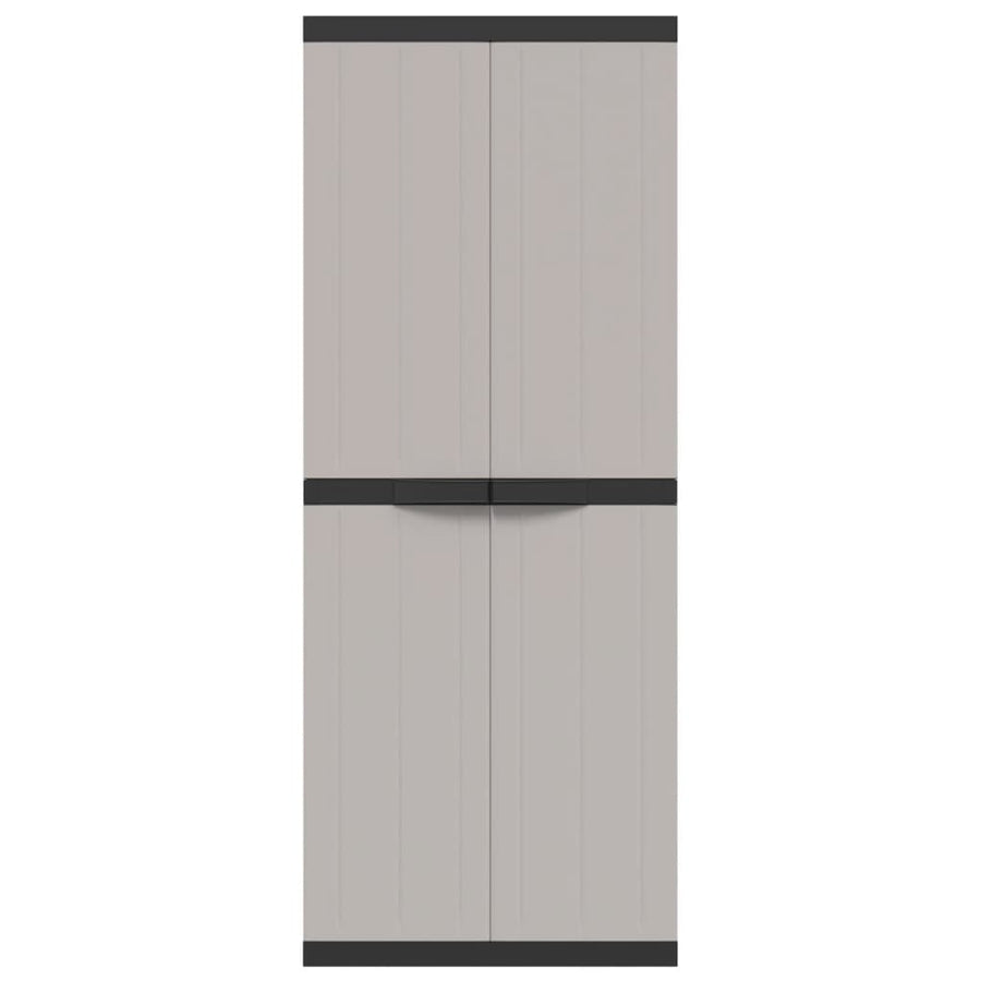Tuinkast 65X37X65 Cm Polypropeen 65 x 37 x 165 cm (31 x 31 cm) Grijs en zwart