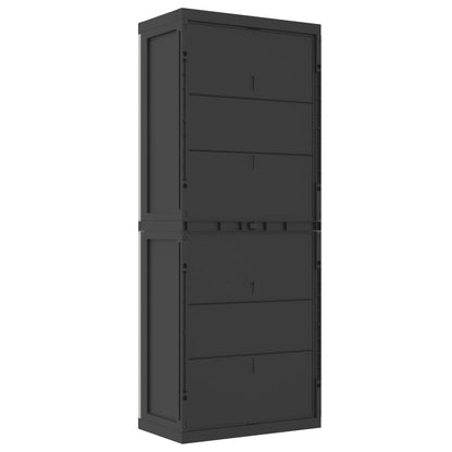 Tuinkast 65X37X65 Cm Polypropeen 65 x 37 x 165 cm (31 x 31 cm) Grijs en zwart