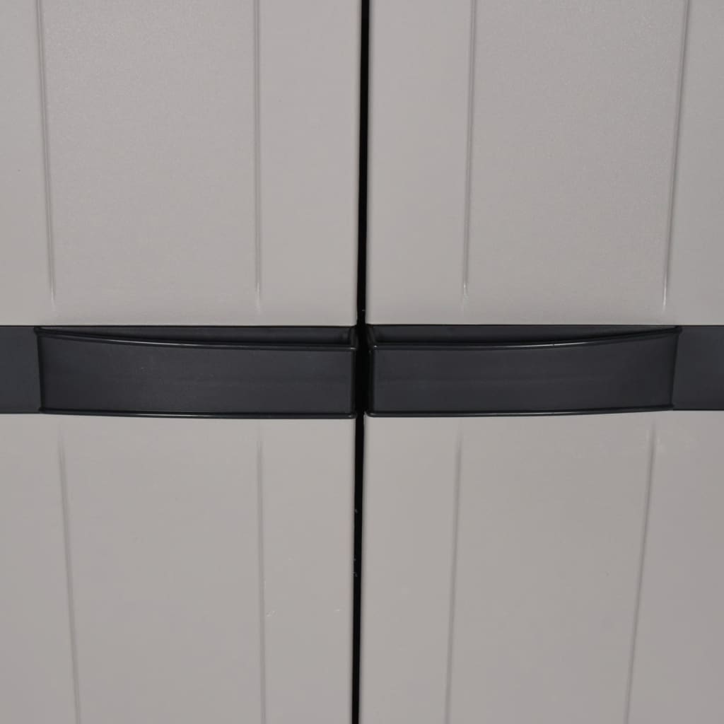 Tuinkast 65X37X65 Cm Polypropeen 65 x 37 x 165 cm (31 x 31 cm) Grijs en zwart